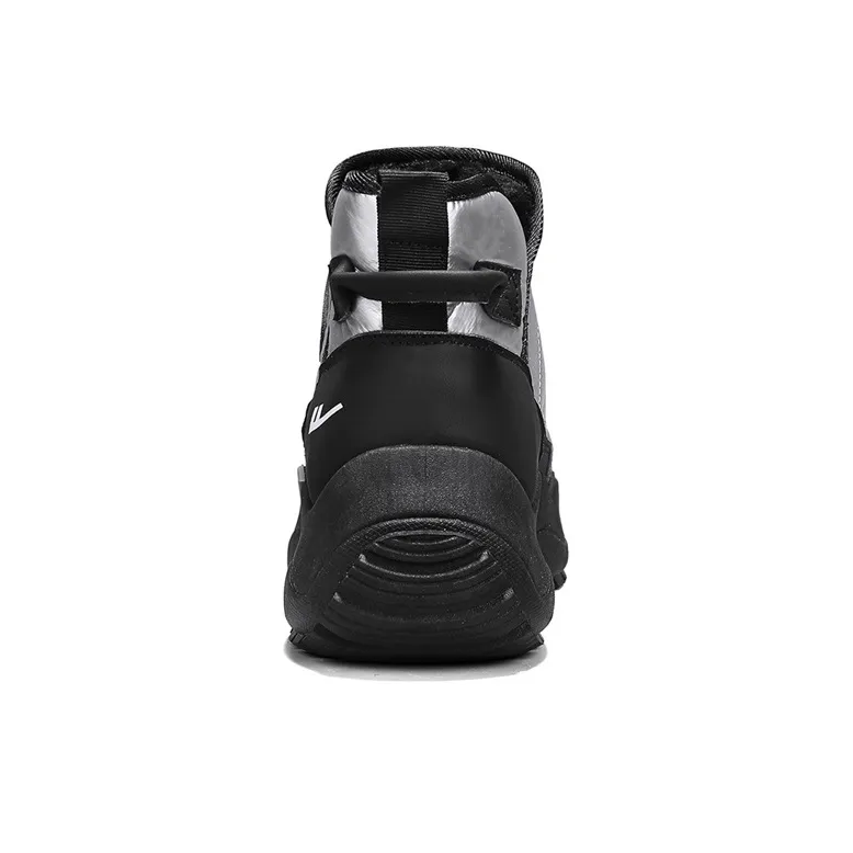 Warrior Thermal Slip Resistant Coverage Short Snow Boots Men's Silver Black-4