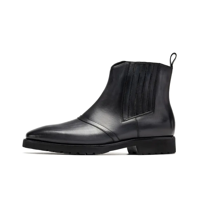ROBERTA DI CAMERINO Short Chelsea Boots Men's Black Gray Color-0