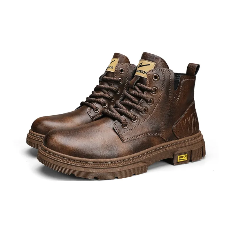 Warrior Short Martin Boot Men's Brown-3