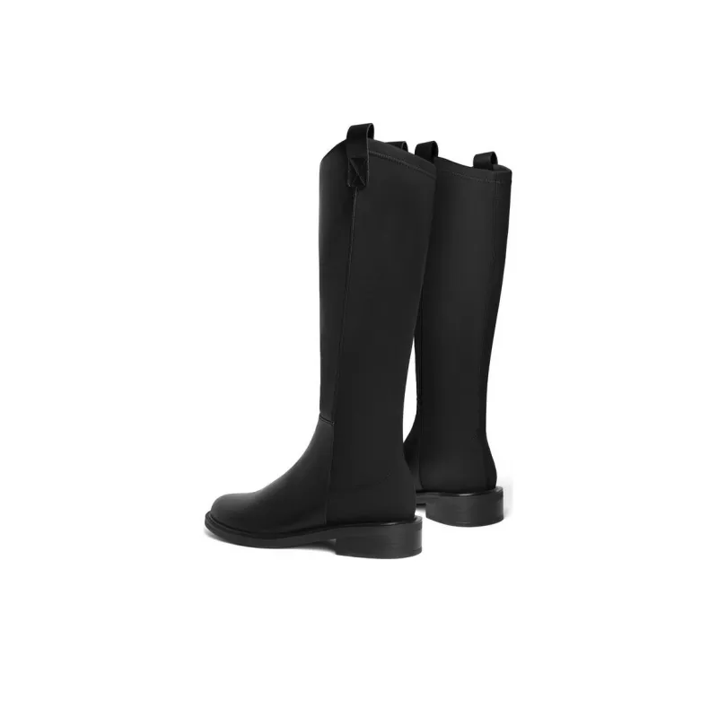 BELLE Knight Boots Knee high Boots 3.5cm Women's Black-3