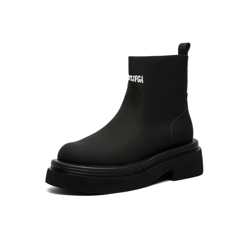 MODENGPAN Ankle Boots Unisex Black-5