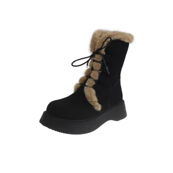 CAHHRRN Warm Crew Snow Boots Women's