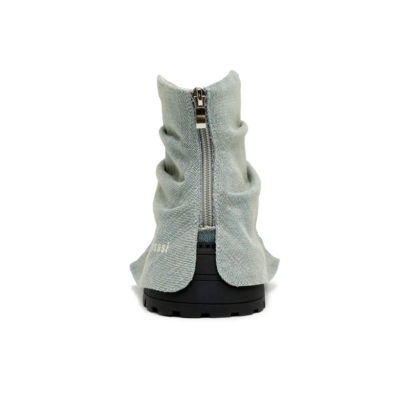 OULISASI Ankle Boots Women's Denim Blue-3