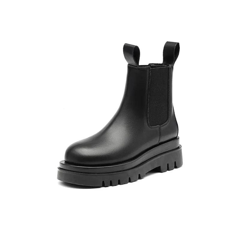 EBLAN Ankle Length Chelsea Boots Women's Black-1