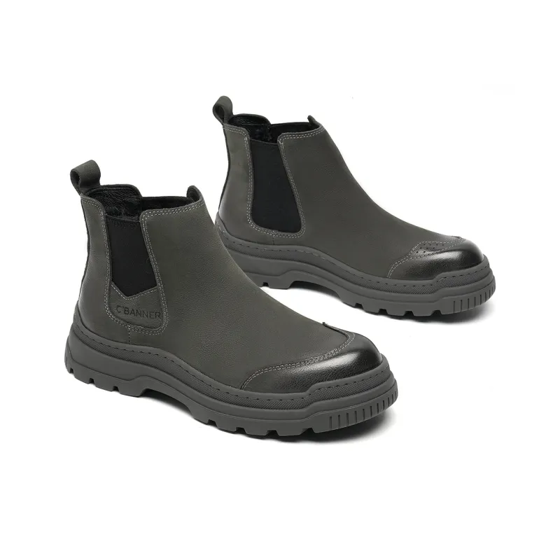C°BANNER Ankle Length Chelsea Boots Men's Gray-2