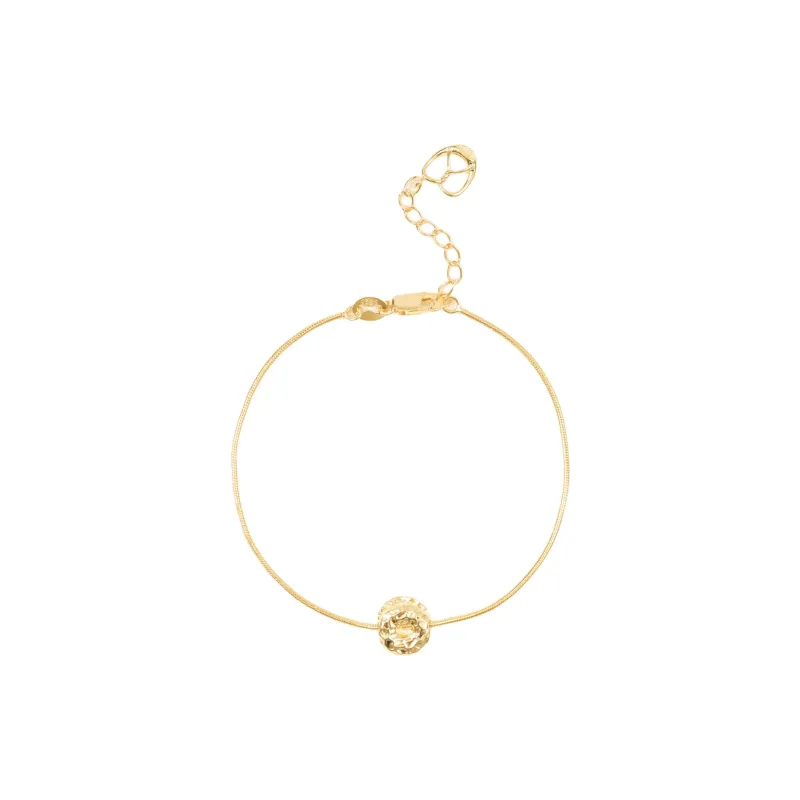 ALFIR 925 Sterling Silver Croissant Bag/Baguette/Brioche Bracelet Gold/Silver Unisex-3