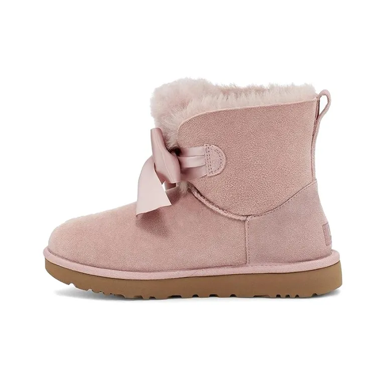 UGG Gita Bow Mini Cozy Stay Warm Plush Fleece Lined Pink Women's-0