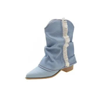 KATHRYN WILSON Ankle Boots Women's Denim Blue