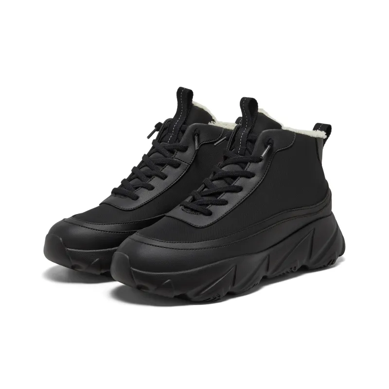 Walk More Windy Shoes Fleece Lined Wear Resistant Height Increasing Warm Snow Boots Unisex-1