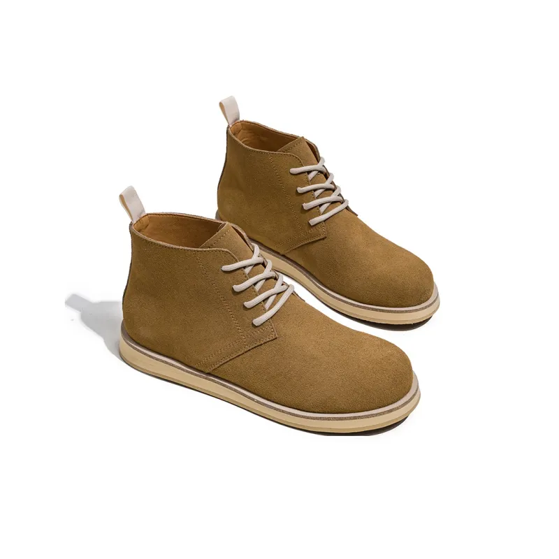 ZUWUDONG Ankle Boots Men Light Gray/Chocolate-13