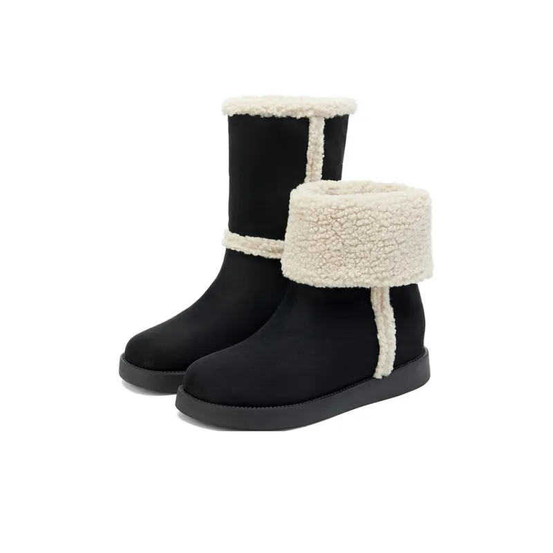 KEKAFU Warm Coverage Wear Resistant Slip Resistant Crew Snow Boots Women's-10
