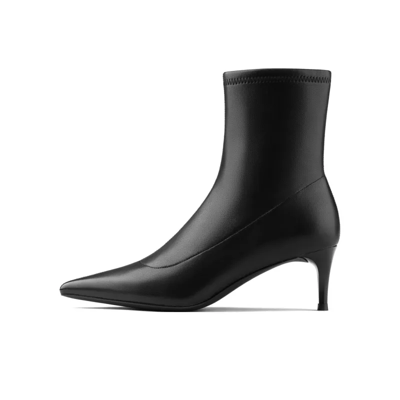 73Hours Multi Faceted Elegant Ankle Boots 6cm Women's-4