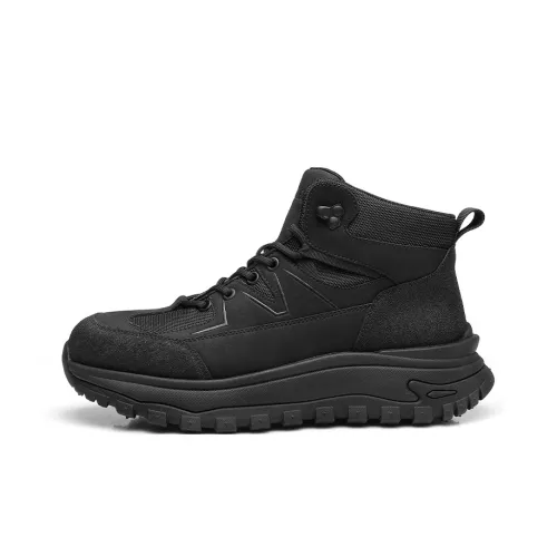 Strongman 3515 Outdoor Shoes Men 2024 Spring High-Top Water-Repellent Ankle Boots For Hiking And Casual Wear