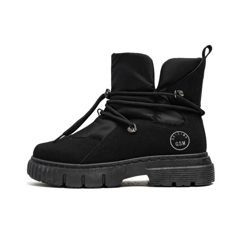 GAISIMA Knee High Martin Boot Men's Black-0