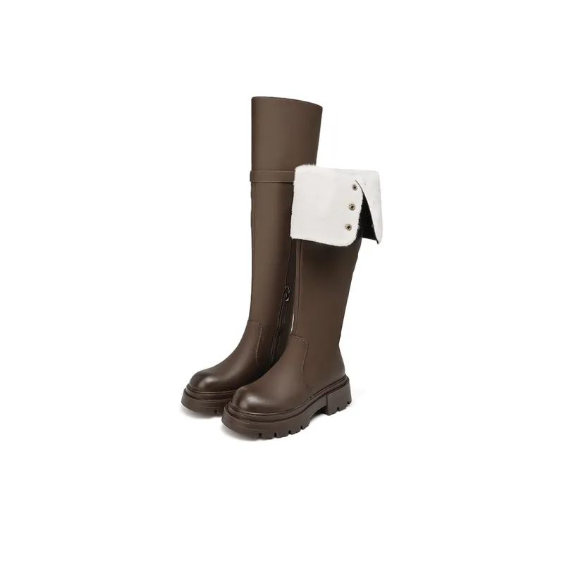 EBLAN Knee high Boots Women's Brown-3