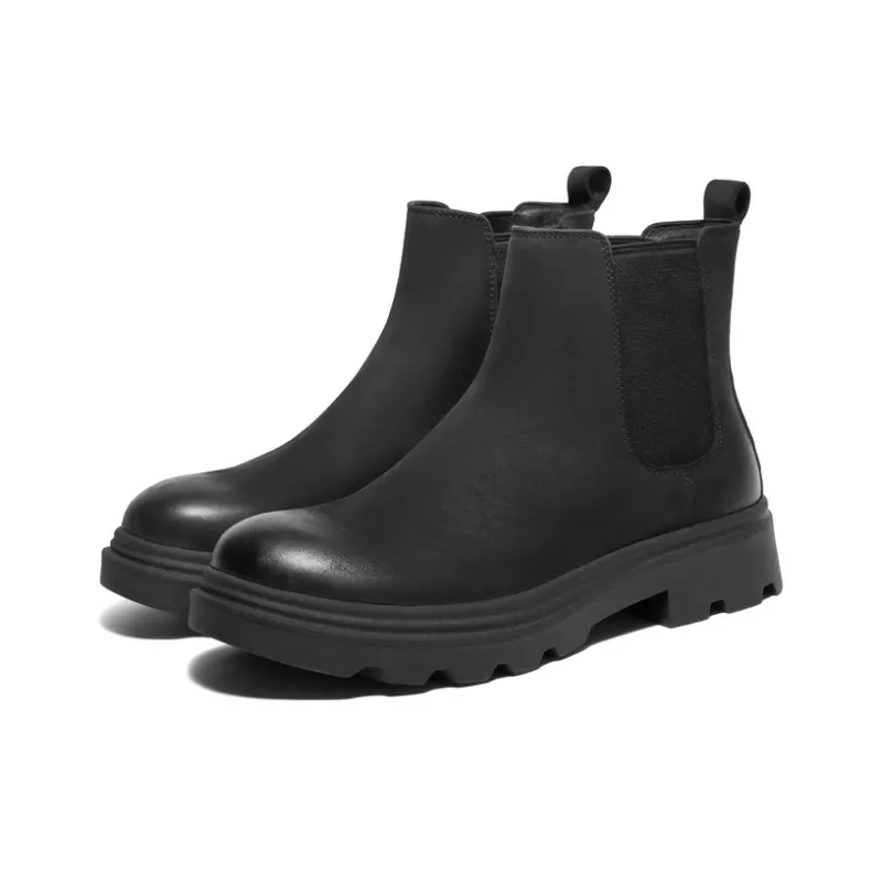 BELLE Chelsea Boots Men Black, Khaki-10