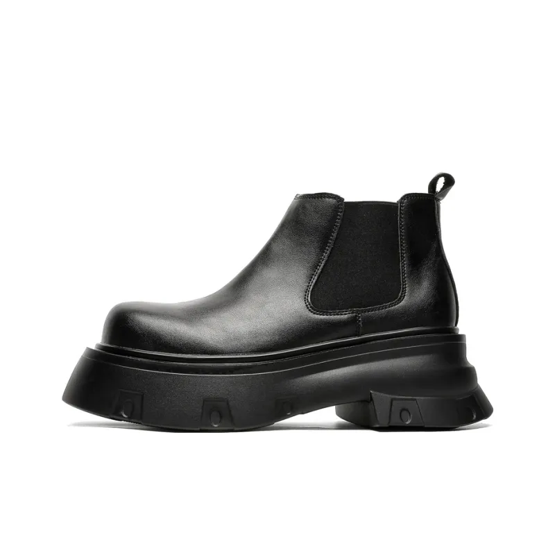 V ZERO FIVE Short Chelsea Boots Men's Black-0