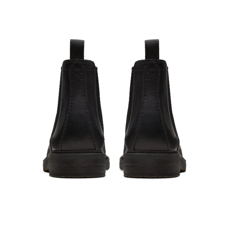 Clarks Short Chelsea Boots Men's Black-4