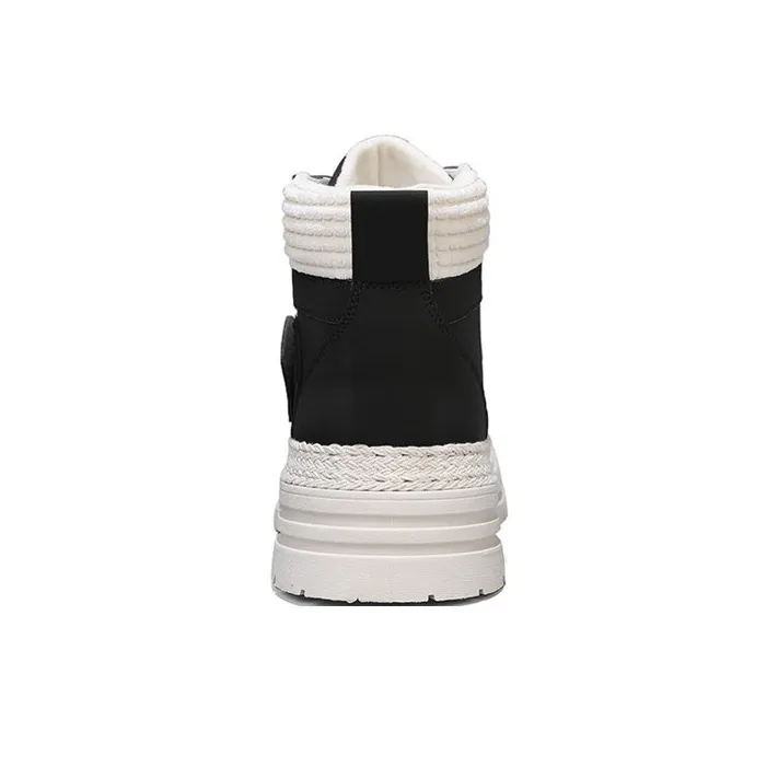 Warrior Warm Height Increasing Crew Snow Boots Men's Black Beige-4