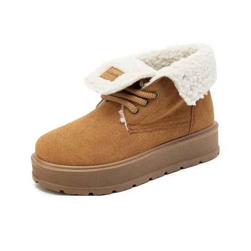 La Chapelle Warm And Wear Resistant Snow Boots Women's Camel