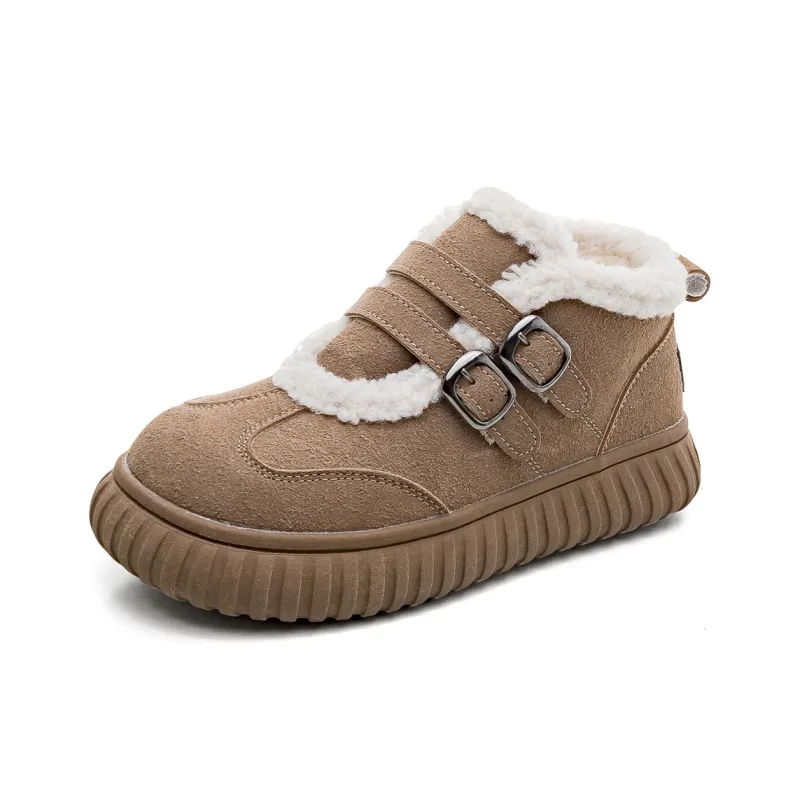 Warrior Wear Resistant Coverage Warm Short Snow Boots Women's Brown-1