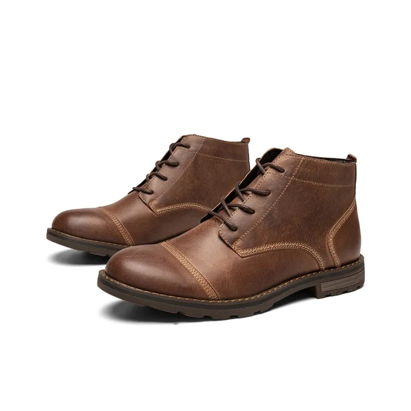 Laoks Short Martin Boot Men's Red Brown-2