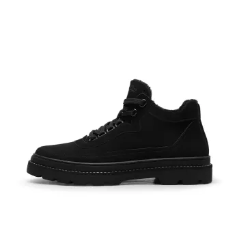GOLDLION Warm Wear-Resistant Height Increasing Short Outdoor Boots Men's Black