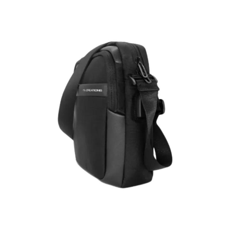 FX CREATIONS Polyester Shoulder Bag Small Size Men's Black-1