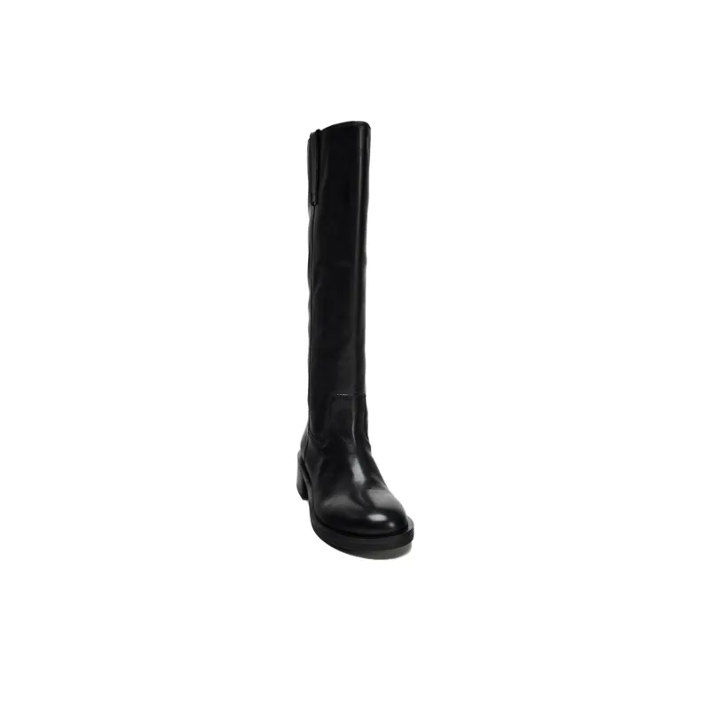 ZARA Knee-high Boots Women's Black-3