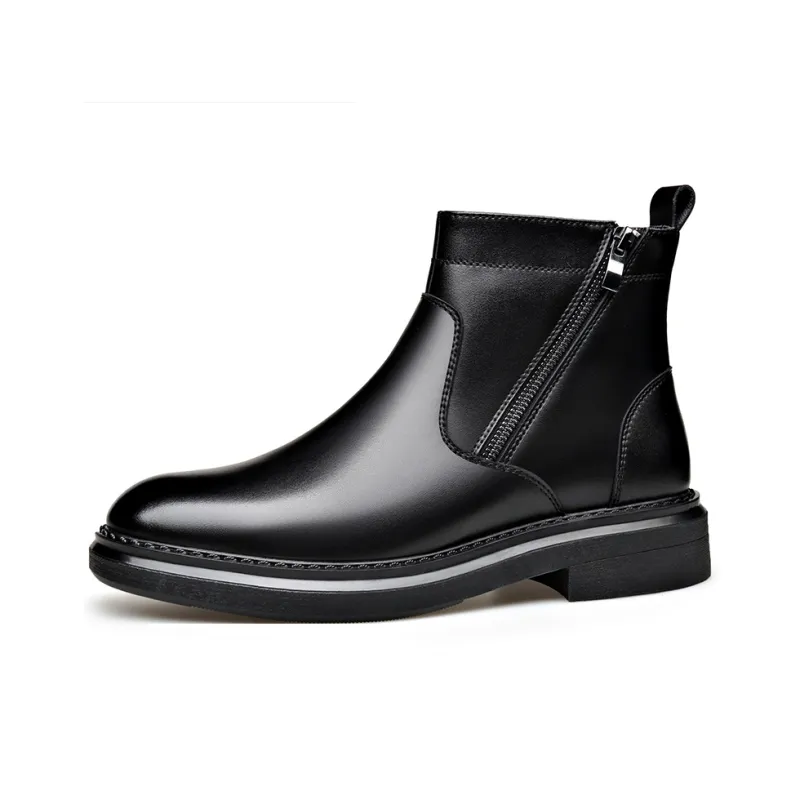 XIAOTOULANG Ankle Boots Men's Black-0