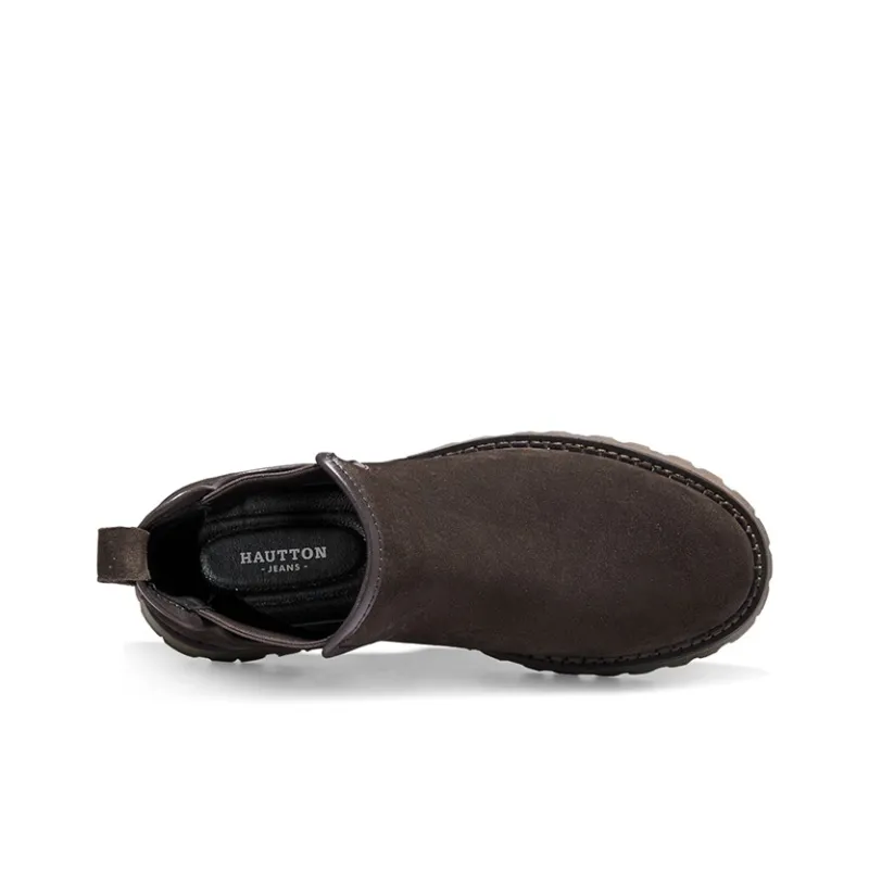 Hautton Jeans Chelsea Boots Men's Coffee-3