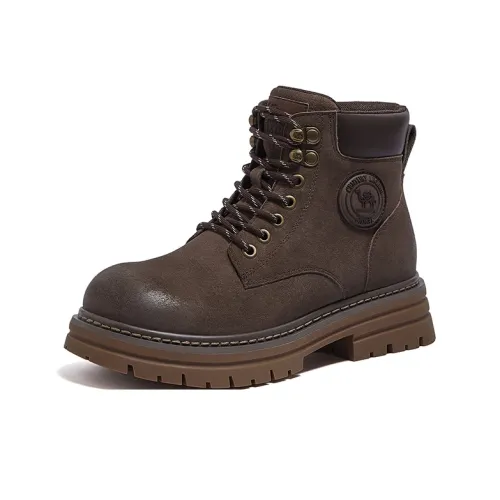 CAMEL Warm Wear-Resistant Slip-Resistant Outdoor Boots 4.5cm Women's Umber