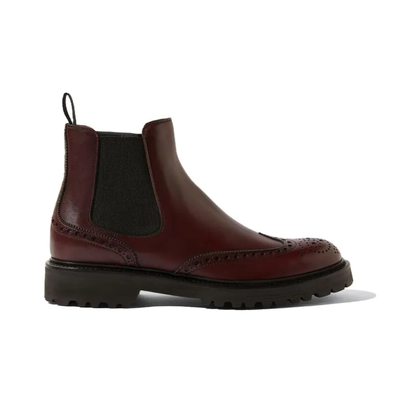 SCAROSSO Brogue detail Chelsea Boots Women's-1