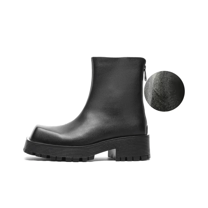 WEISHIBANGWEI Ankle Boots Men's Black-10