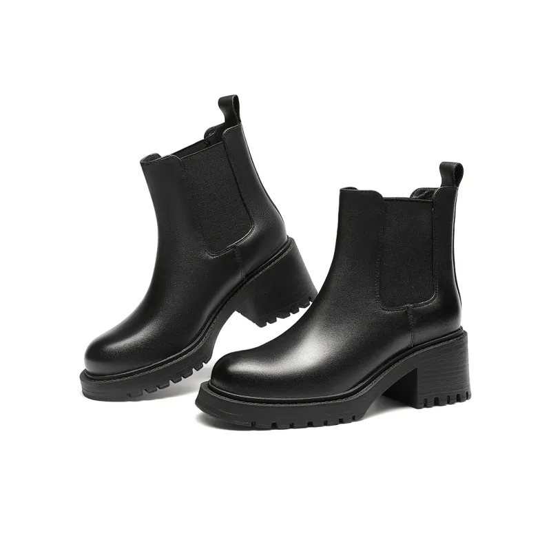 GOLDLION Short Chelsea Boots Women's Black-2