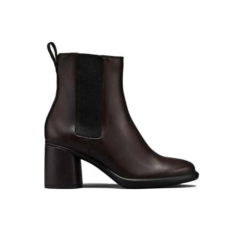 Ecco Short Chelsea Boots 7cm Women's Coffee-1