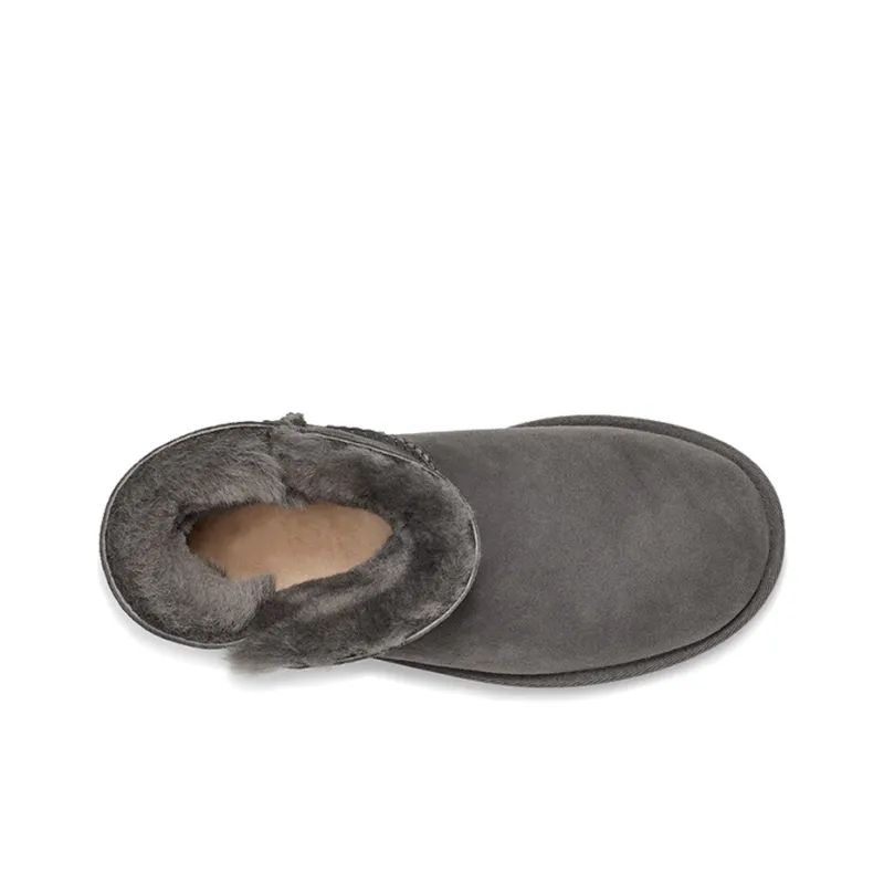 UGG Bailey Zip Mini Fleece Lined Gray Women's-4