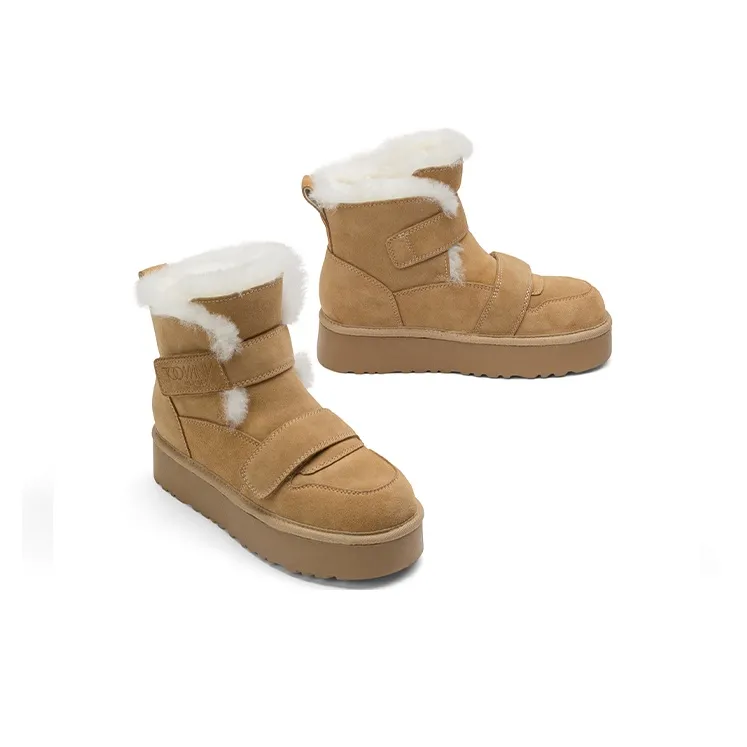 TOOMANYSHOES Short Thickened And Fleece Lined Warm Cold Resistant Height Increasing Slimming Commute Snow Boots Women's-2