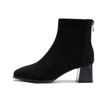 DAPHNE Ankle Boots 5.2cm Women's Black/Apricot