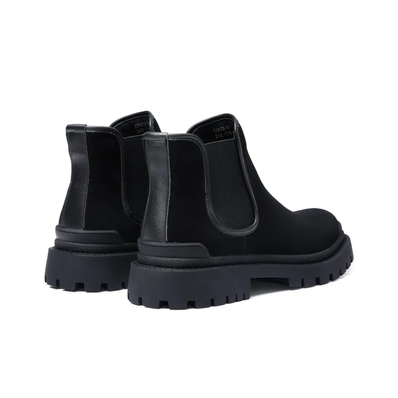 ELLE HOMME Crew Chelsea Boots Men's Black-3