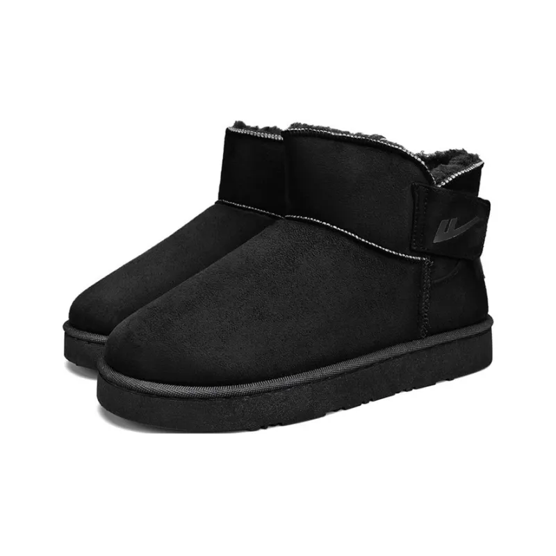 Warrior Warm Short Snow Boots Unisex Black-2