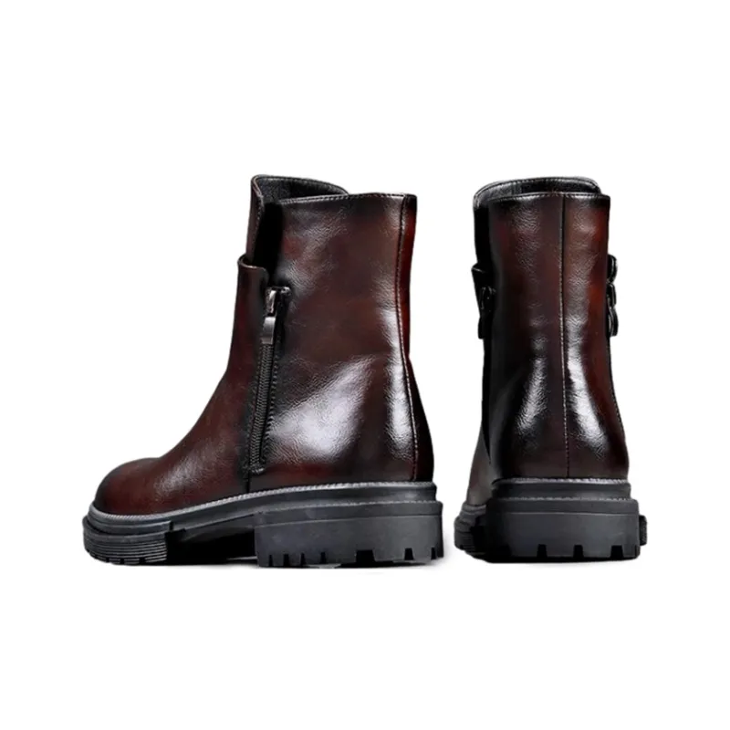 YEDANI Ankle Boots Men Black/Brown-6