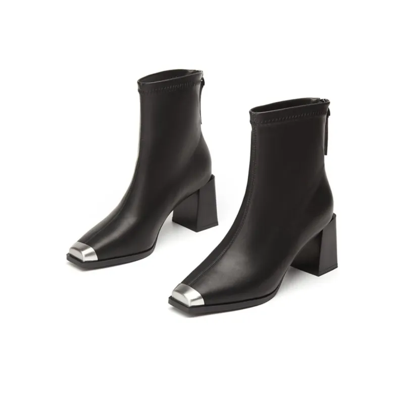 KEKAFU Ankle Boots Women's Black/Khaki/Beige-2