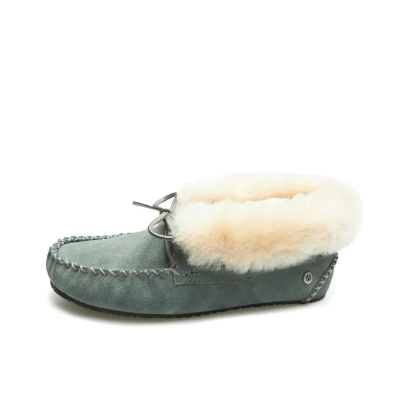 MINNETONKA Warm Ankle-Length Snow Boots Women's Olive Green-0