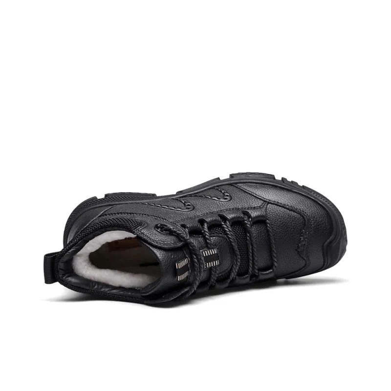 Strongman 3515 Men's Shoes Winter Warm Full Wool Outdoor Hiking Shoes Slip-Resistant Insulated Shoe-2