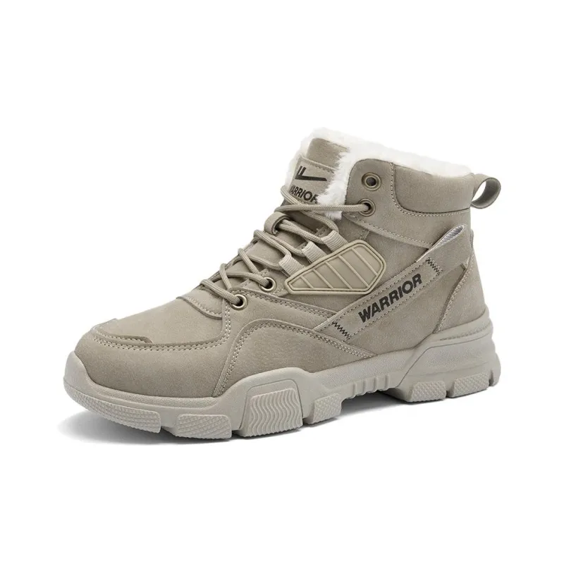 Warrior Wear Resistant Slip Resistant Short Snow Boots Men's Khaki-1