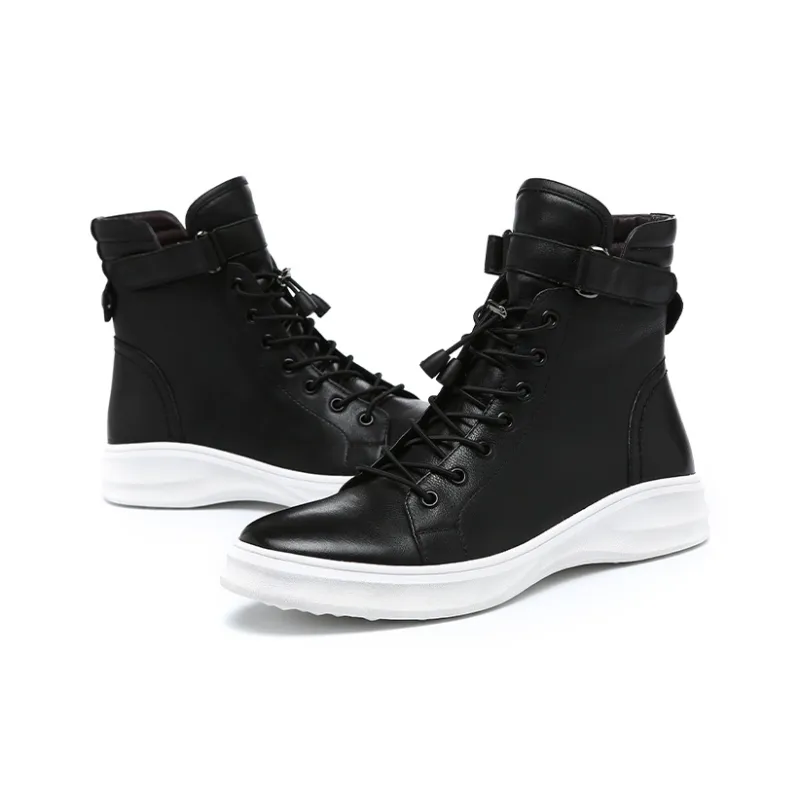 Kemaron Ankle Boots Men Black/White-17