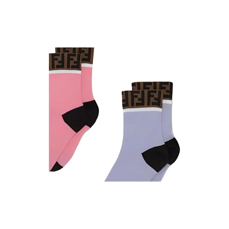 FENDI Unisex Mid-Calf Socks-3