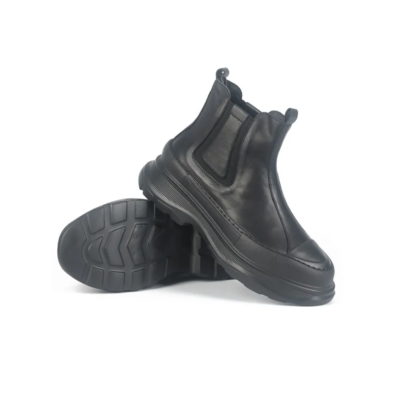 Thai Points Short Chelsea Boots Men's Black-3