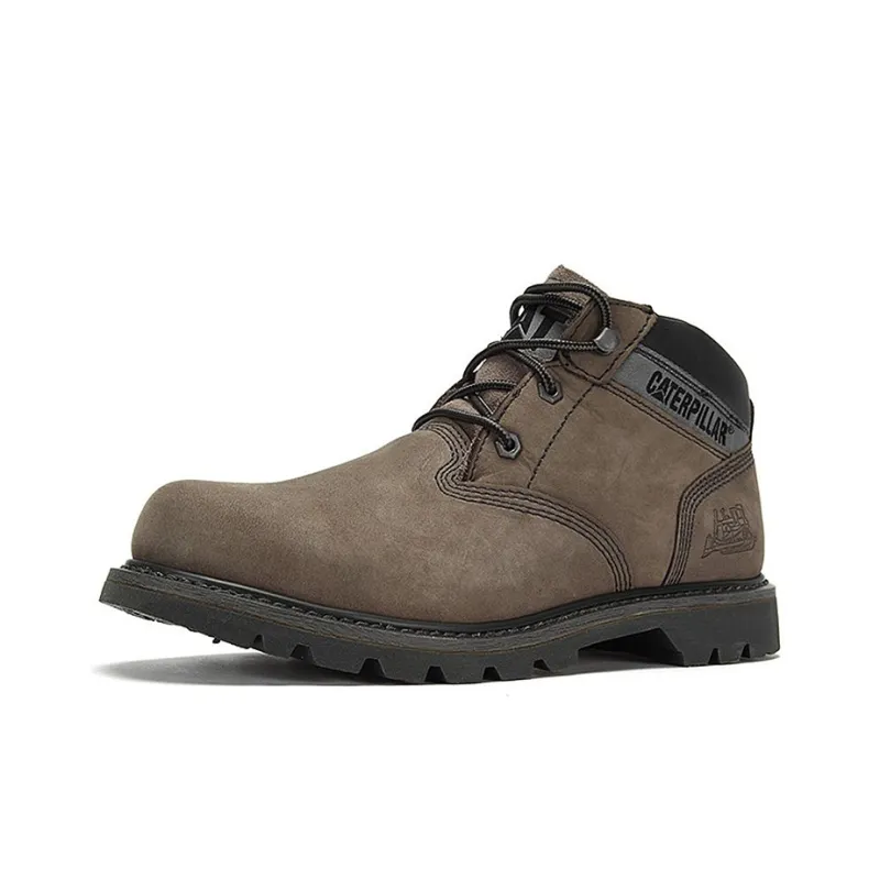 CAT Ealing Mid Collection Abrasion Resistant Ankle Length Outdoor Boots Men's Dark Brown-1